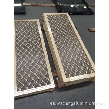 Rollo de pantalla de malla de aluminio duradero, rejilla de diamantes